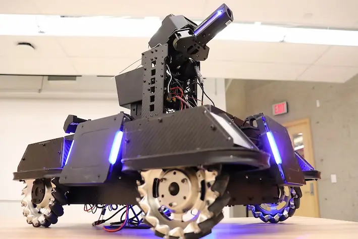 Infantry robot in the lab